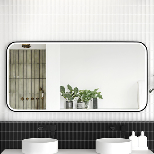 Newport Rectangle Metal LED Bathroom Mirror