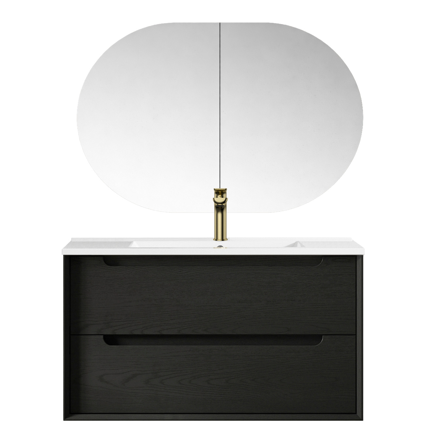 Byron 900mm Wall Hung Vanity & Shaving Cabinet Package
