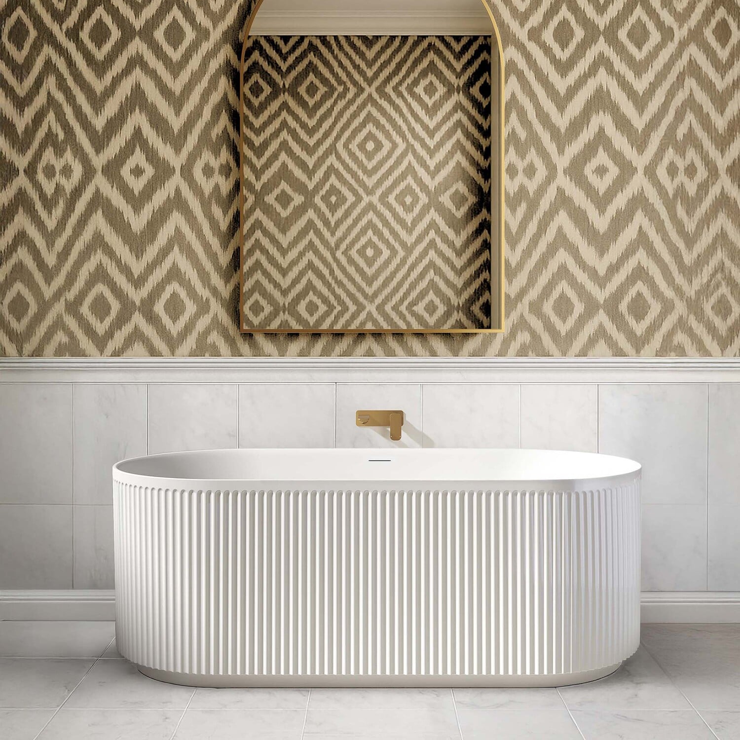 Havana 1500mm Gloss White Acrylic Freestanding Bath with Overflow