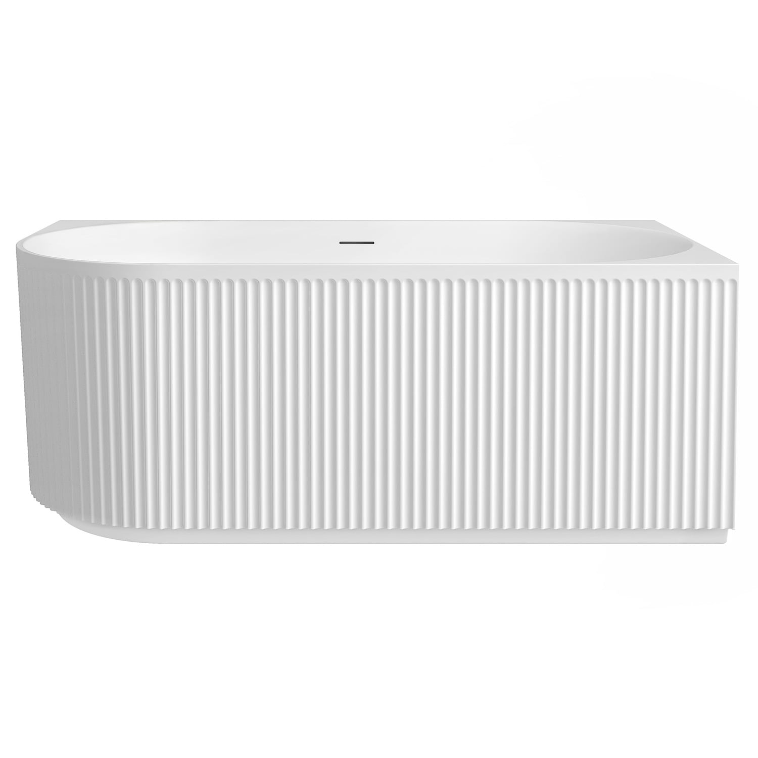 Havana 1500mm Matte White Acrylic Right Hand Corner Bath with Overflow