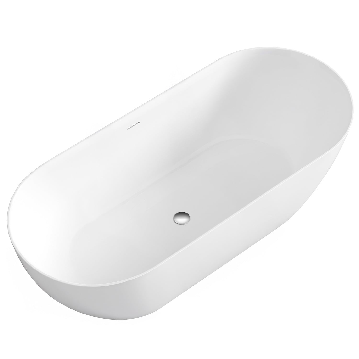 Manolo Acrylic Freestanding Bath with Overflow