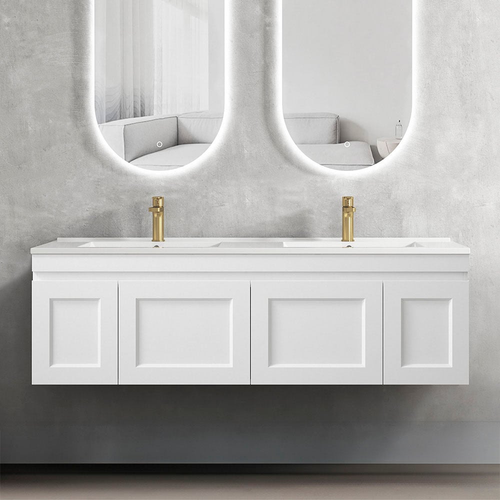 Hampton 2 Door 2 Drawer Ceramic Wall Hung Vanity
