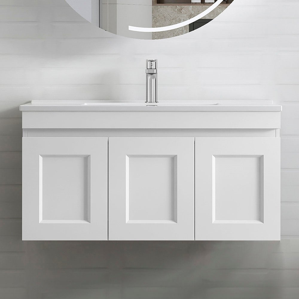 Hampton 1 Door 2 Drawer Ceramic Wall Hung Vanity