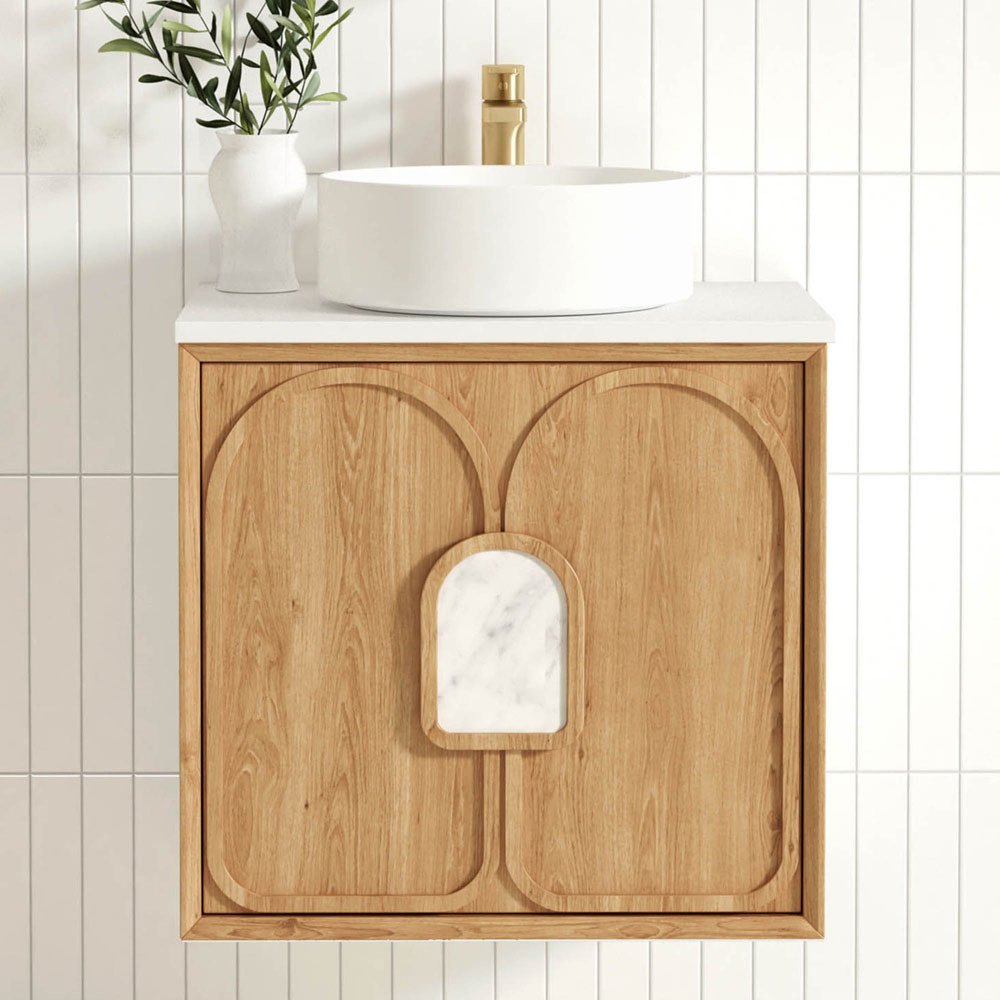 Laguna MKII 600mm Wall Hung Single Vanity with Solid Surface Countertop