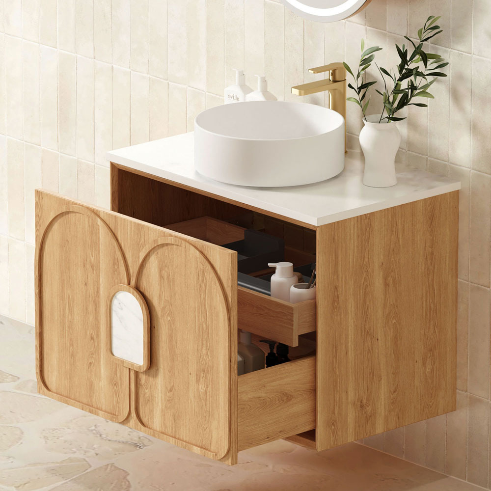 Laguna MKII 600mm Wall Hung Single Vanity with Solid Surface Countertop