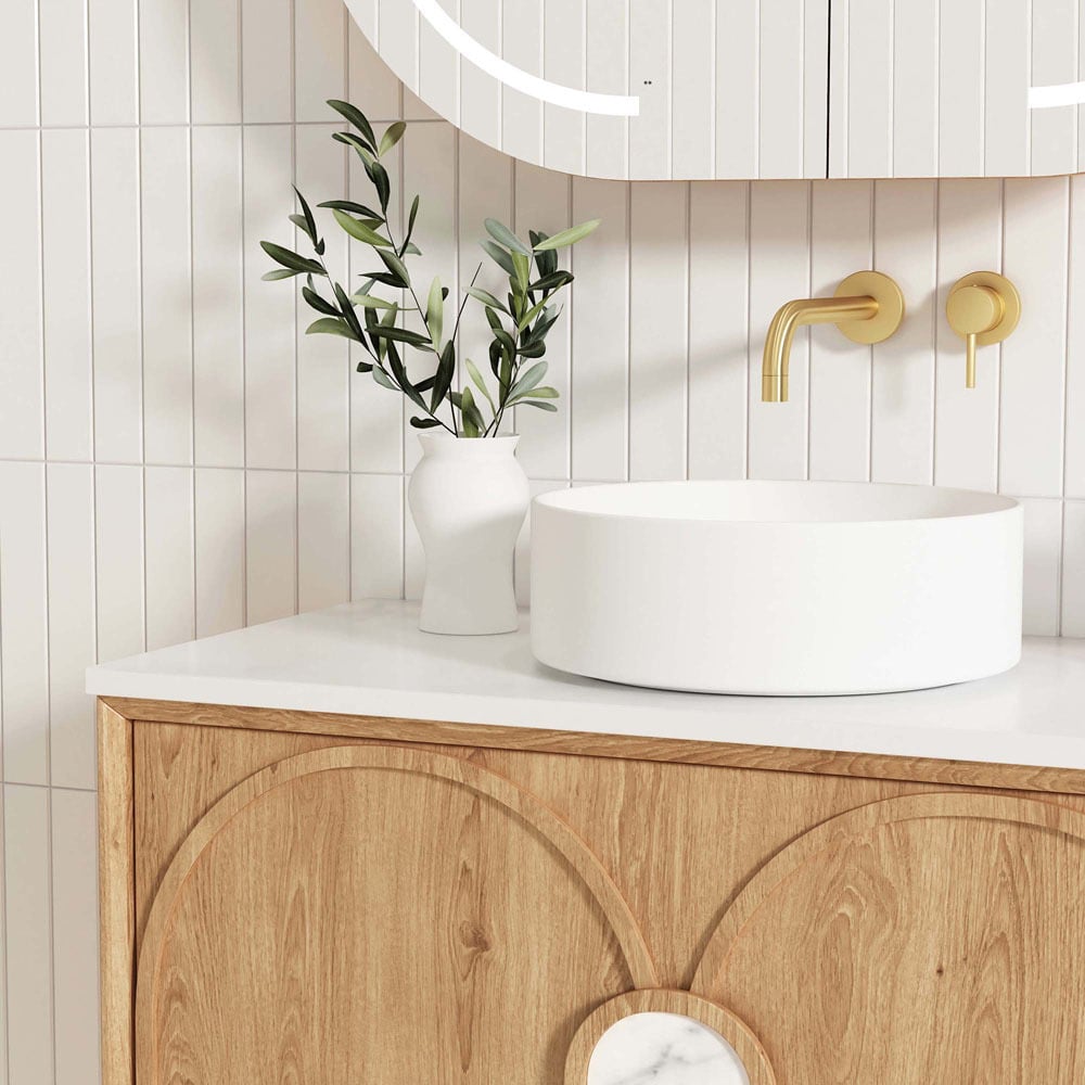 Laguna MKII 900mm Wall Hung Single Vanity with Solid Surface Countertop