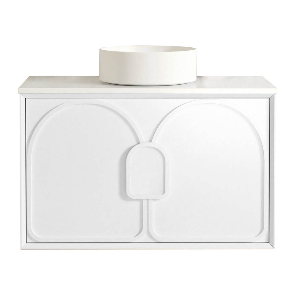 Laguna MKII 900mm Wall Hung Single Vanity with Solid Surface Countertop