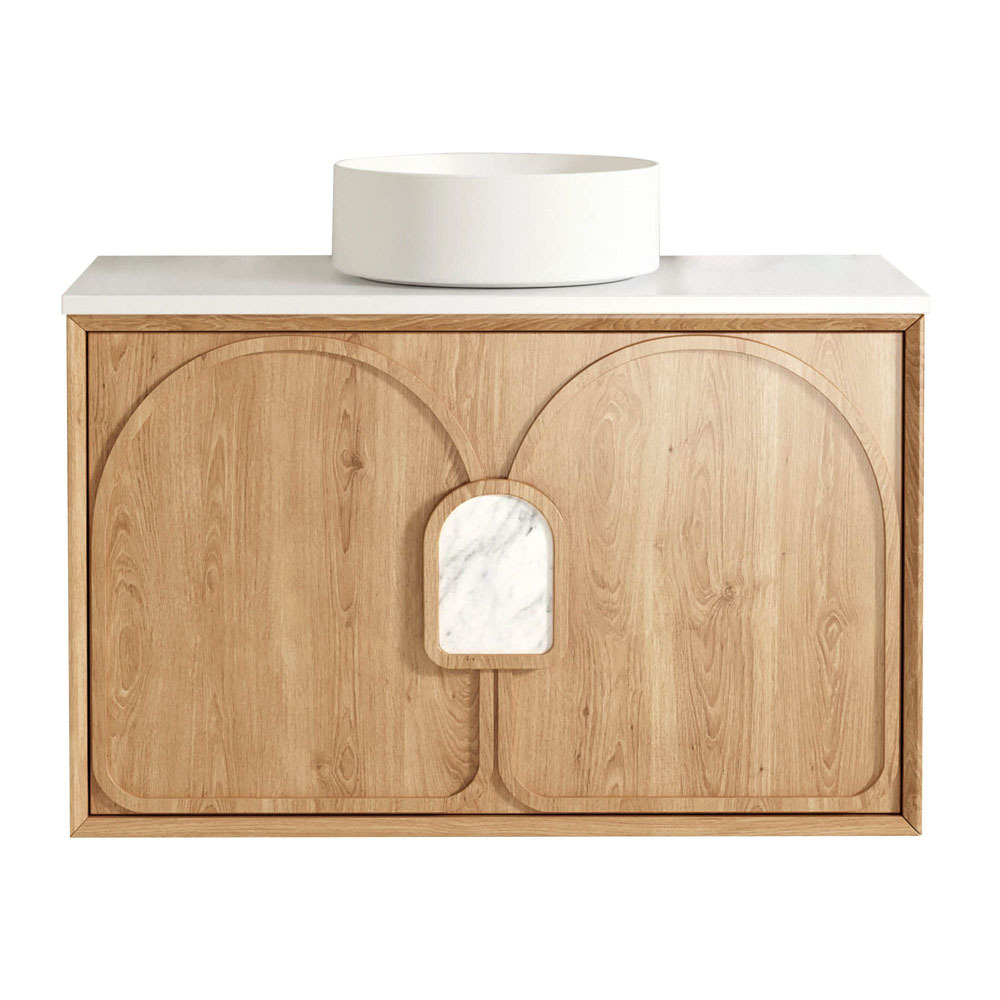 Laguna MKII 900mm Wall Hung Single Vanity with Solid Surface Countertop