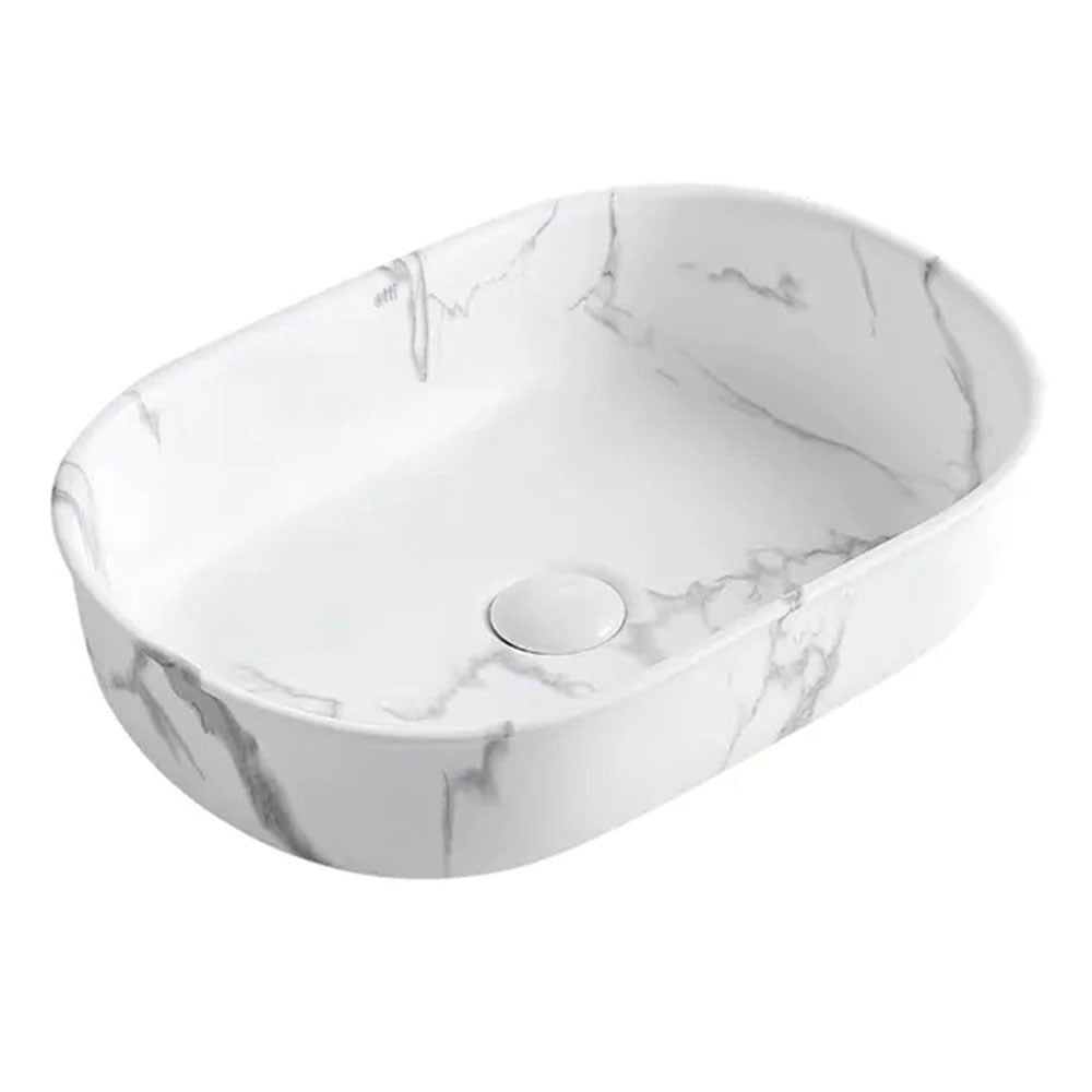 Bronte 500mm Oval Ceramic Above Counter Basin