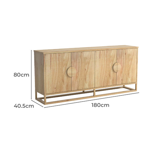 CaterinaHome Cree Oak Wood Buffet Table Temple & ster