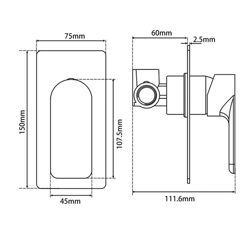 Vog Brass Shower Mixer Tap