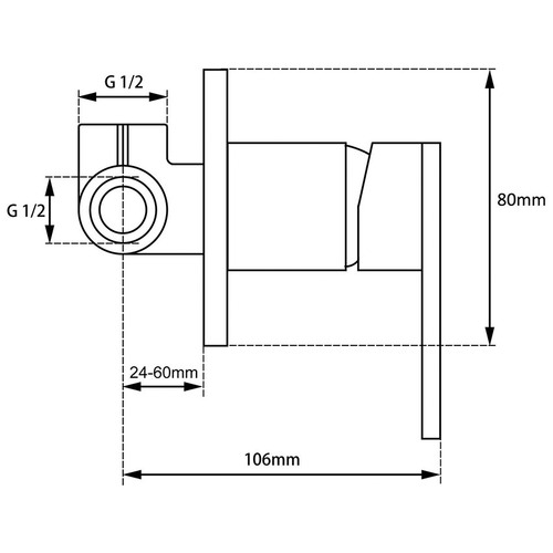 Lucid Pin Wall Mixer