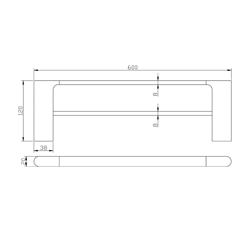 AU Double Towel Rail