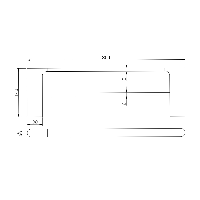 AU Double Towel Rail