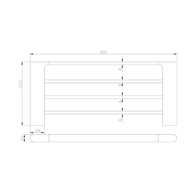 AU Brass Towel Rack