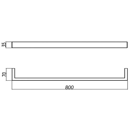 Cavallo Single Towel Rail