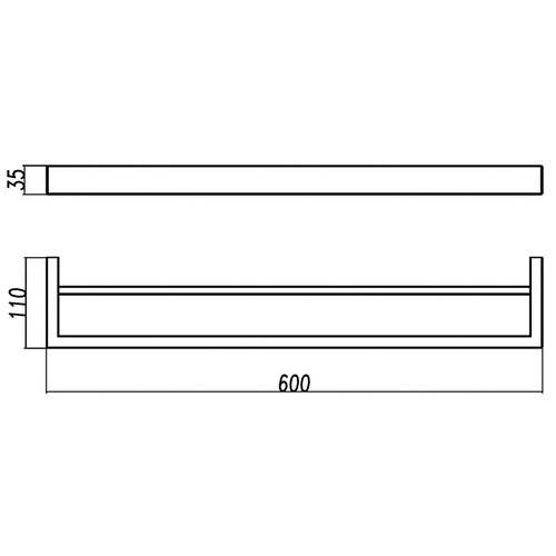 Cavallo Double Towel Rail