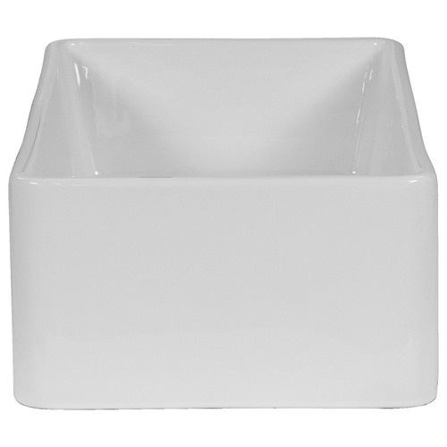 Schots Farmhouse Single Bowl Fluted Fireclay Kitchen Sink Temple