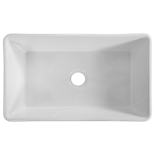 Schots Farmhouse Single Bowl Fluted Fireclay Kitchen Sink Temple