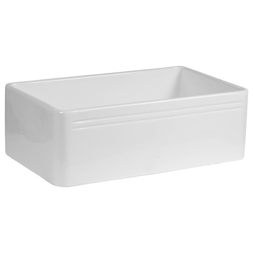 Schots Farmhouse Single Bowl Fluted Fireclay Kitchen Sink Temple