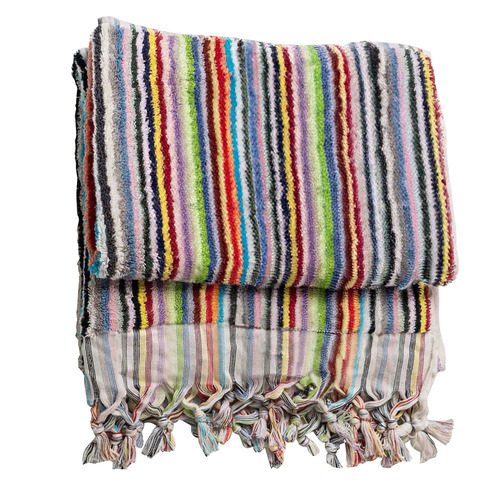 Vivid Lines Turkish Cotton Bath Mat Temple & ster