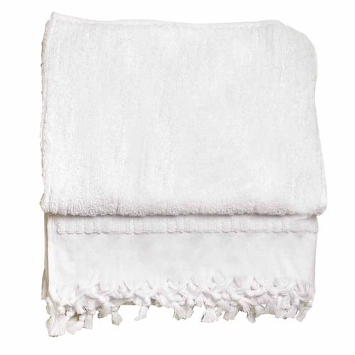 White Turkish Cotton Bath Sheet Temple & ster