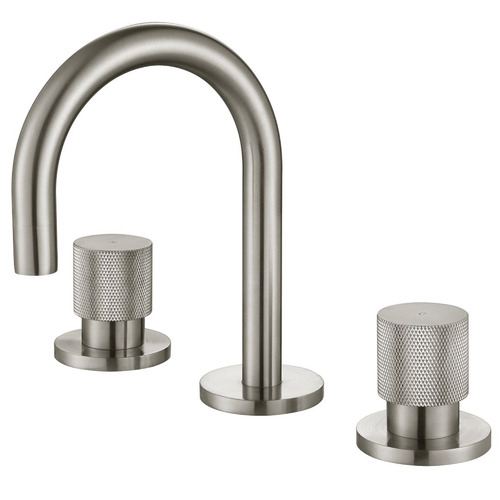 3 Piece Round Basin Spout & Mixer Set