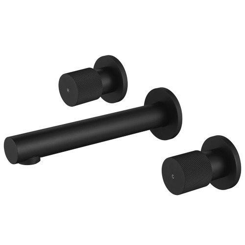 3 Piece Round Bath Wall Spout & Mixer Set