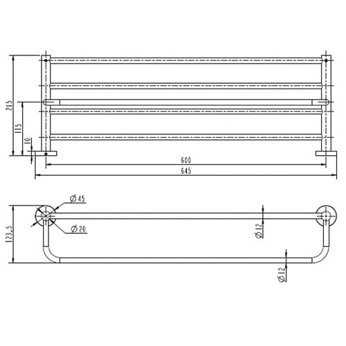 Louise Brass Bathroom Shelf