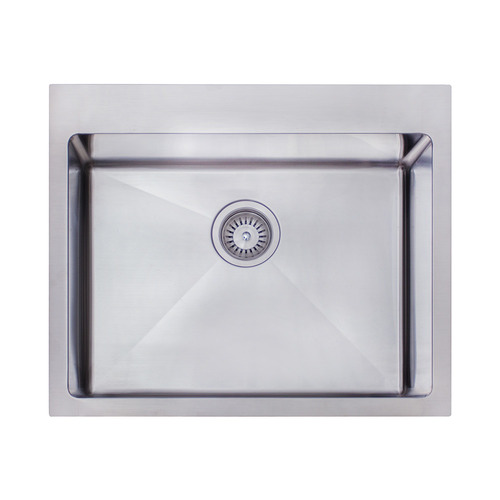 49L Stainless Steel Single Kitchen Sink Bowl with Round Waste