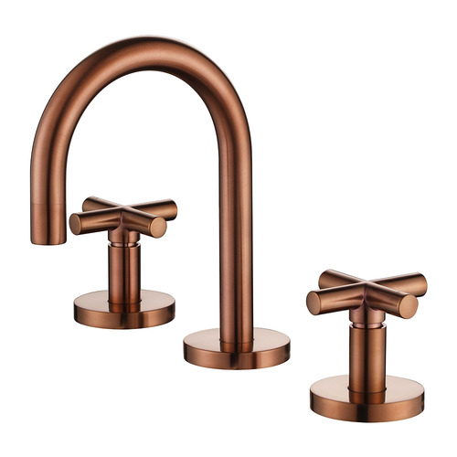 Rounded 3 Piece Ryker Spout & Basin Mixer Tap