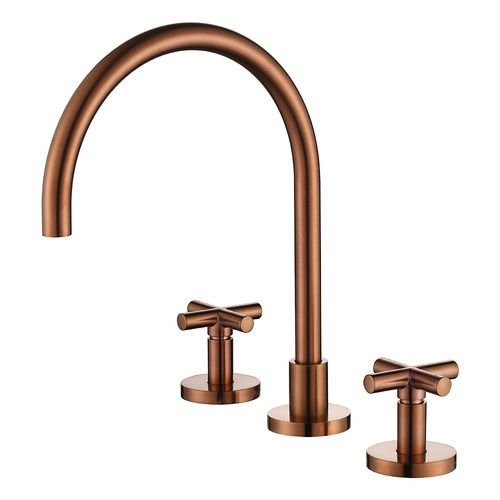 Rounded 3 Piece Ryker Spout & Kitchen Mixer Tap