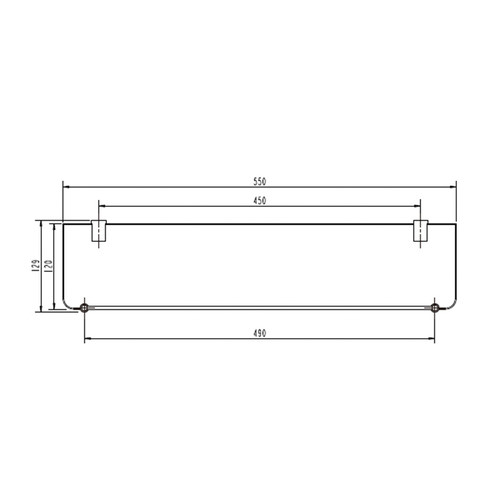 Miro Glass Bathroom Shelf