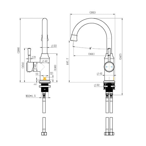Monde High Rise Basin Mixer