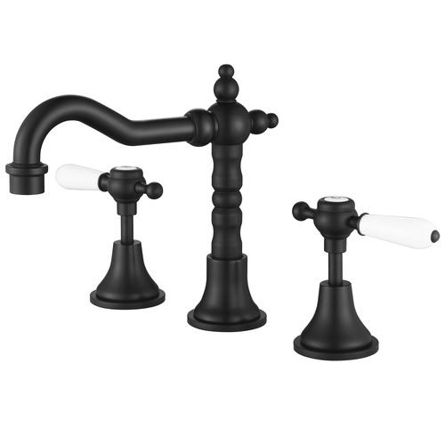 3 Piece Round Basin Spout & Cone Mixer Set