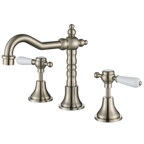 3 Piece Round Basin Spout & Cone Mixer Set