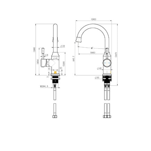 Monde High Rise Basin Mixer