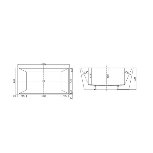 150cm Acrylic Vilo Freestanding Bath Tub