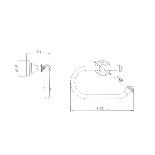 Medoc Wall Mount Toilet Paper Holder