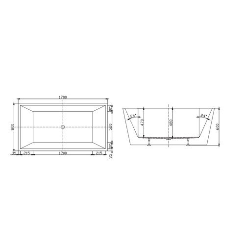 Acrylic Vilo Freestanding Bath Tub
