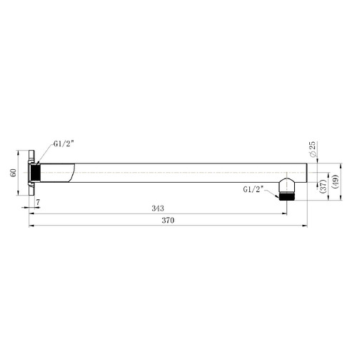 Micol Stainless Steel Shower Arm