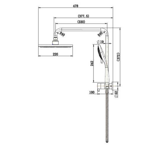 Mercer Stainless Steel Round Twin Shower | Temple & Webster