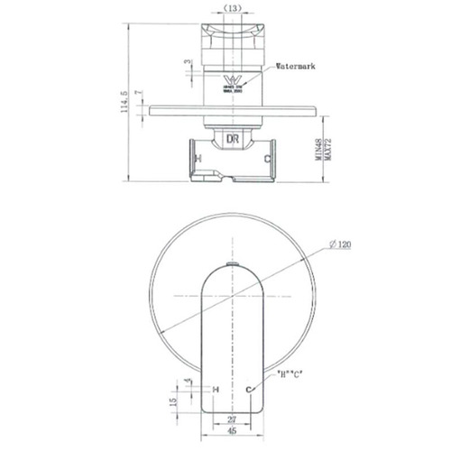 Theodosia Brass Shower Mixer