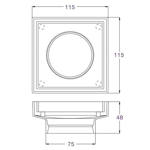 115mm Brass Tile Insert Shower Floor Waste The Build by Temple & ster