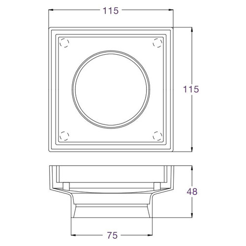 Brass Tile Insert Shower Floor Waste