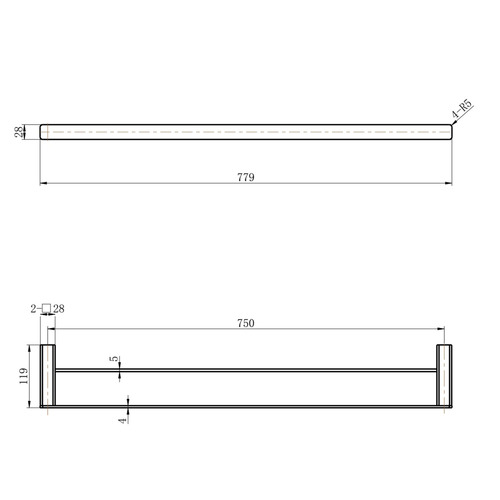 Vattern Double Towel Rail
