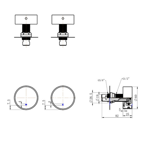 Dellen Round Wall Top Assemblies