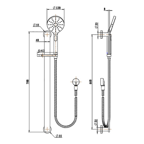 Vattern-Single-Rail-Shower