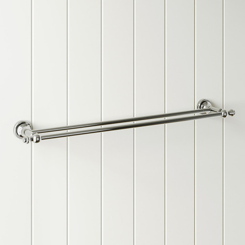 Clementine 600mm Brass Double Towel Rail
