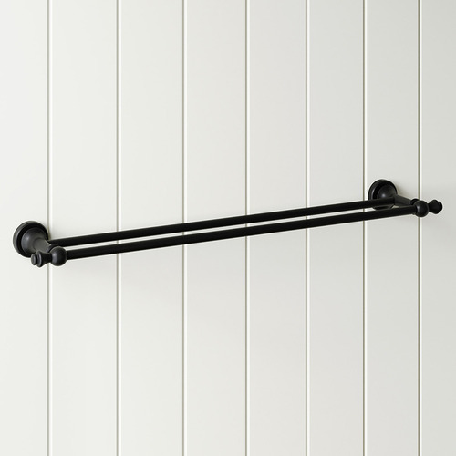 Clementine 600mm Brass Double Towel Rail